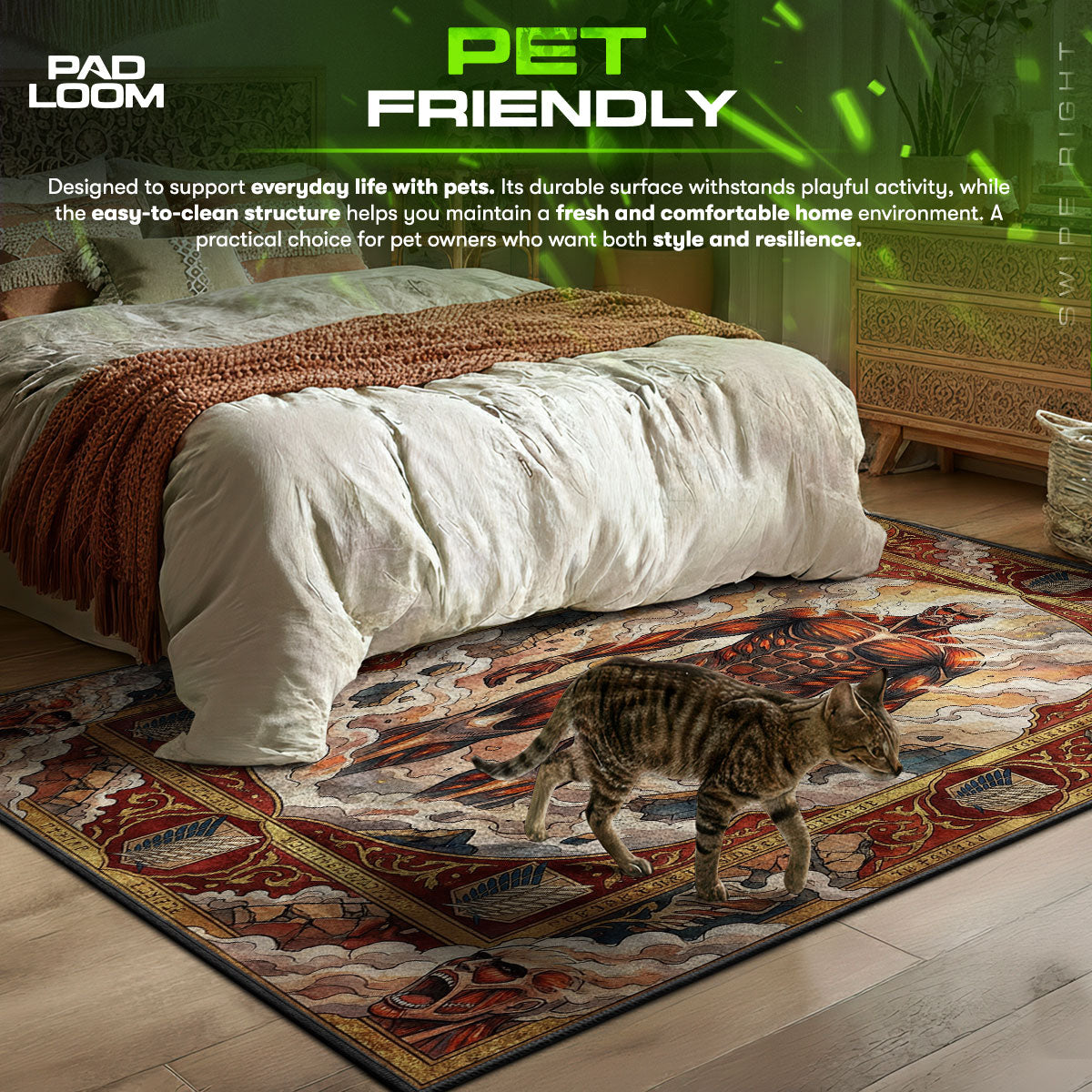 Colossal Titan Steam Rug - Attack on Titan Chair Mat