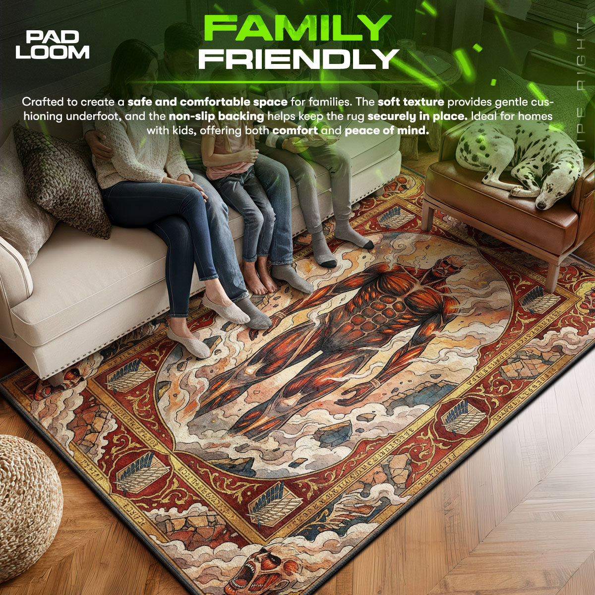 Colossal Titan Steam Rug - Attack on Titan Chair Mat