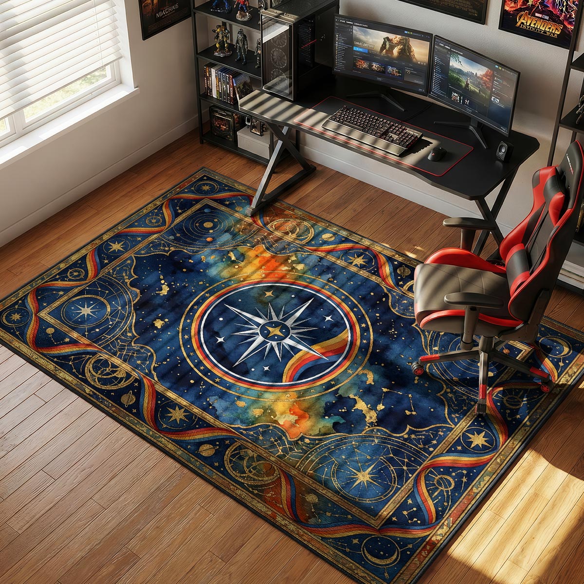 Constellation Celestial Starfield Chair rug — main product view