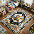 cartoon construction excavator digger truck kids bedroom area rug
