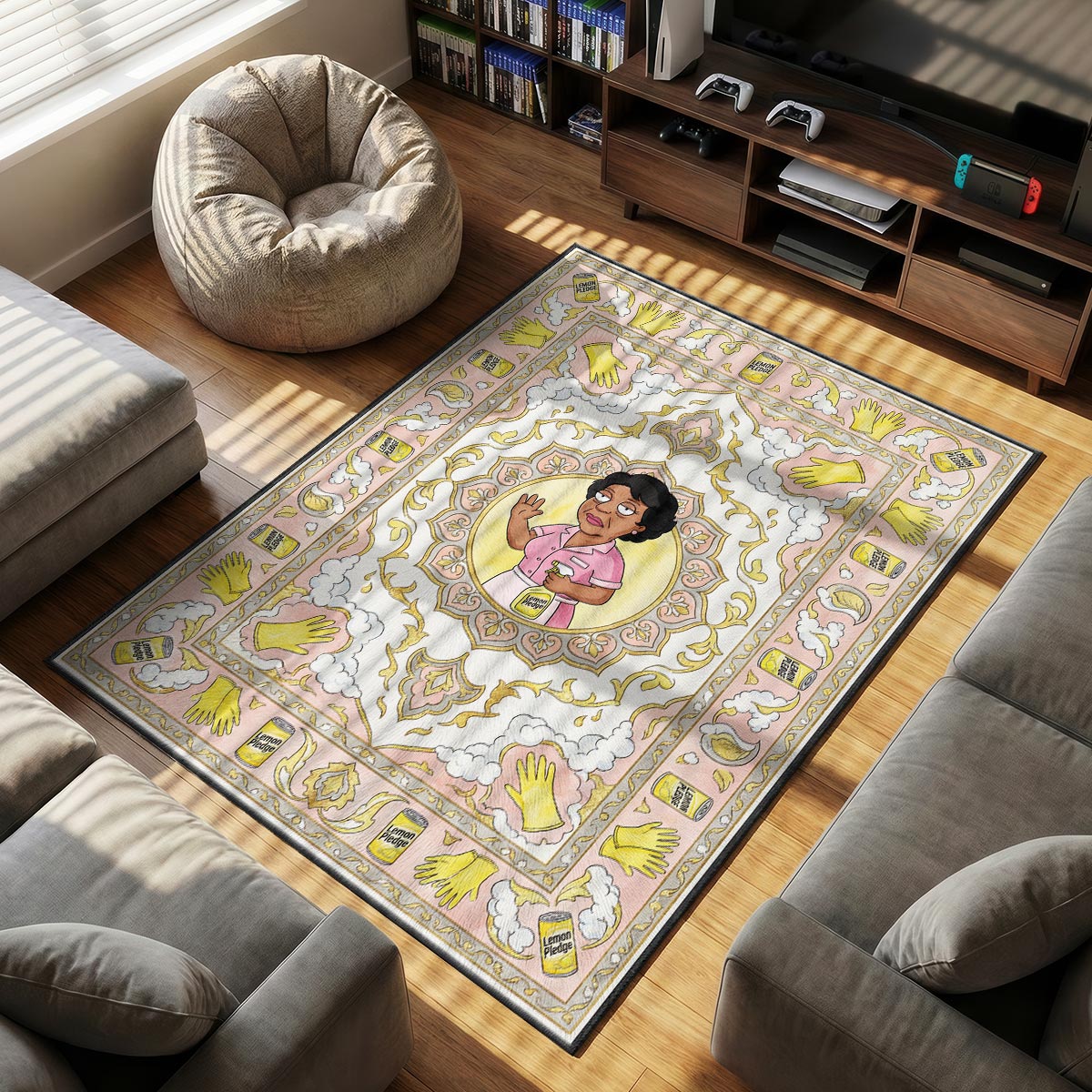 Consuela Lemon themed area rug for home decor fans