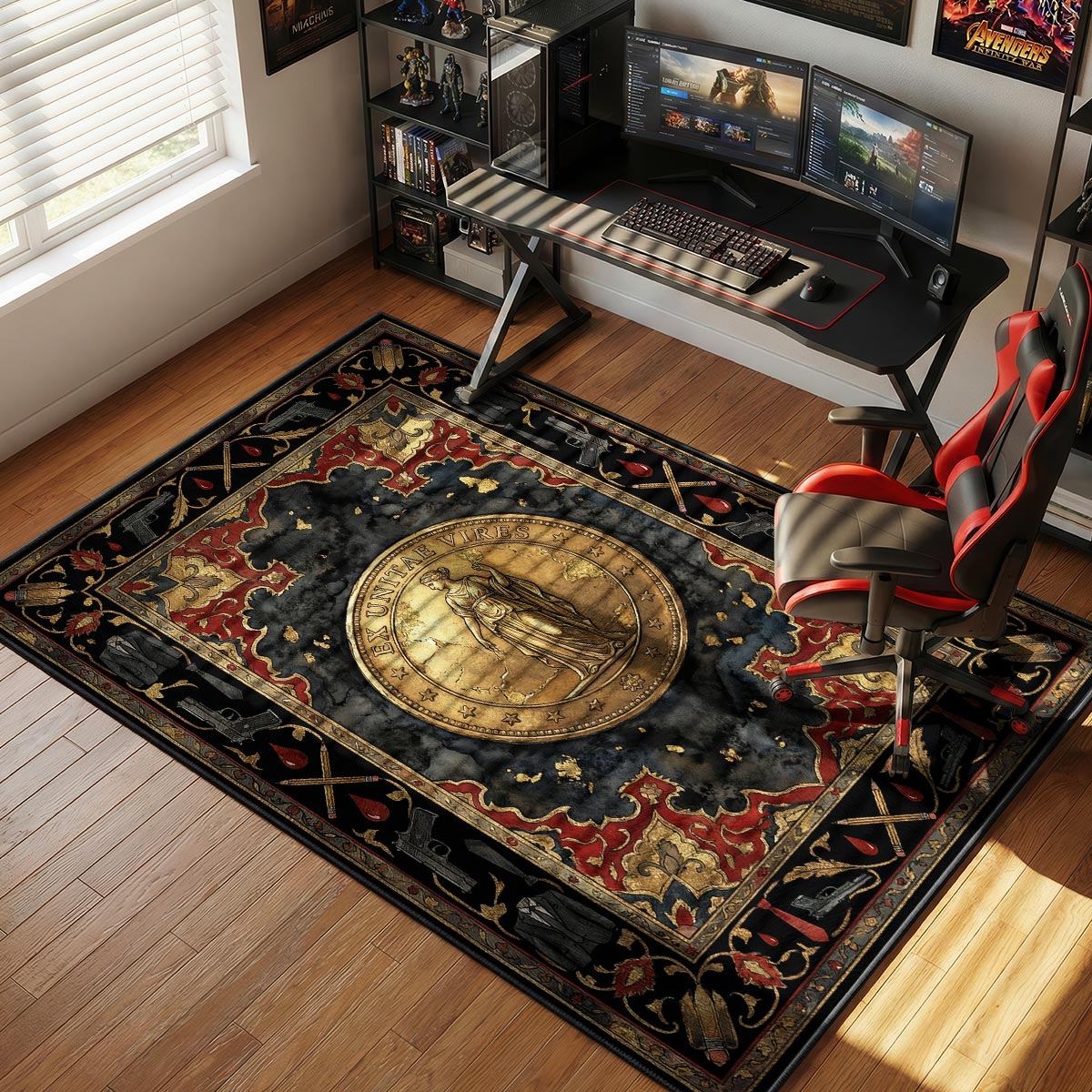 Continental Gold Coin John Wick Room rug — main product view