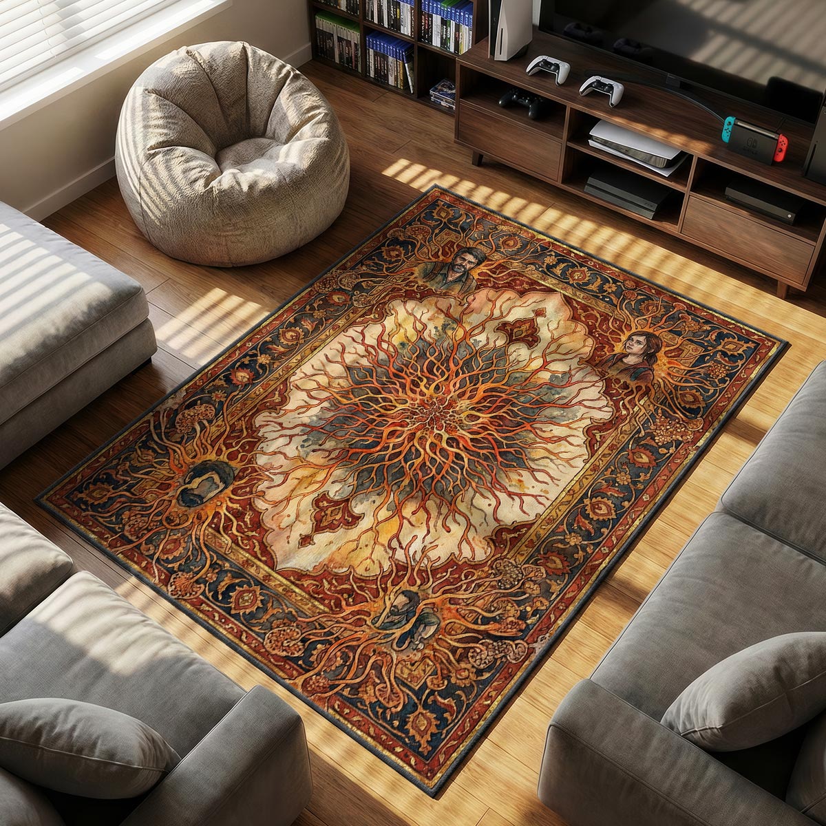 Cordyceps Spore Network Rug - The Last of Us Chair Mat