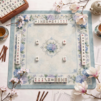 Cornflower Hydrangea Mahjong-Matte - Mah-Jongg Matte