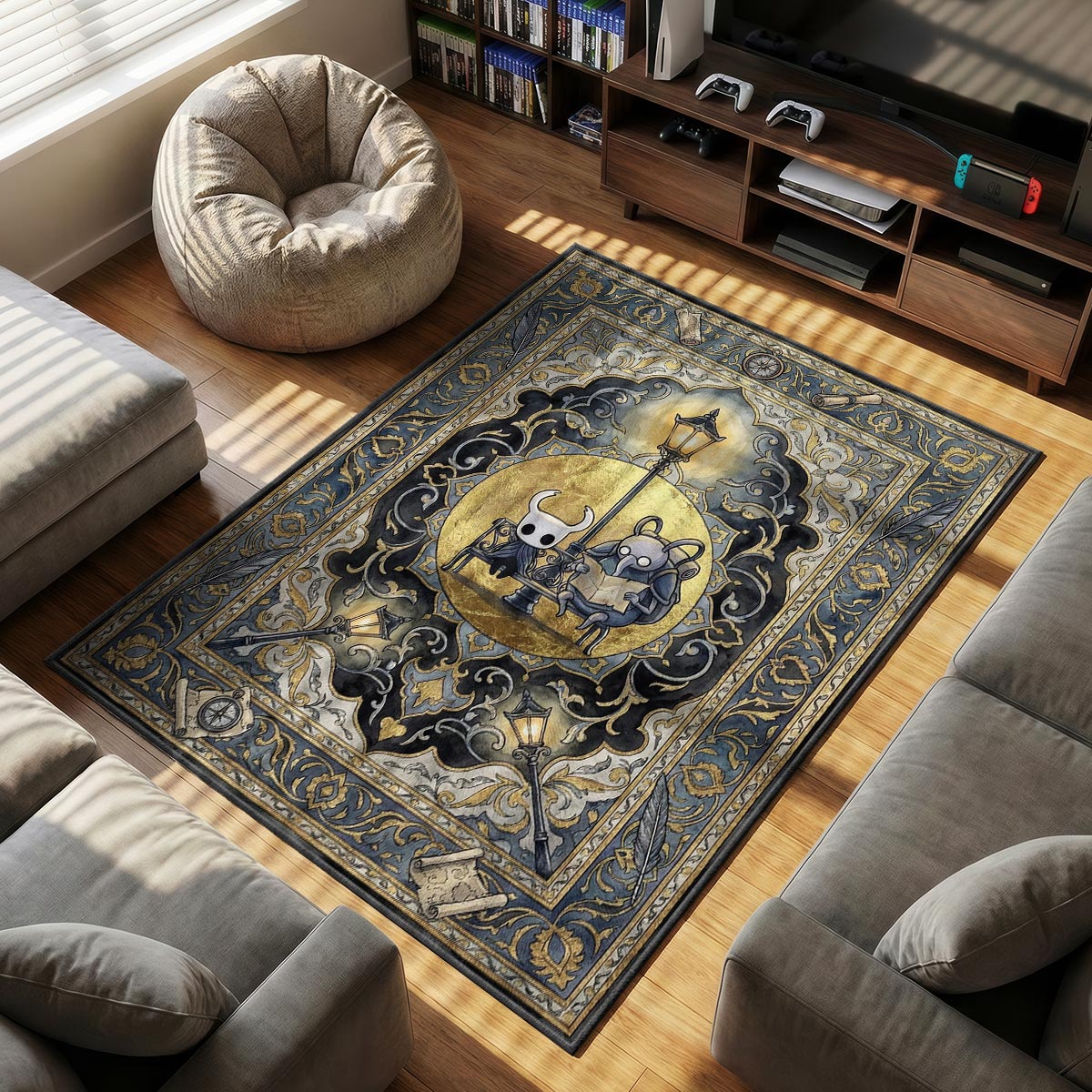 Cornifer Map Bench Rug - Hollow Knight Chair Mat