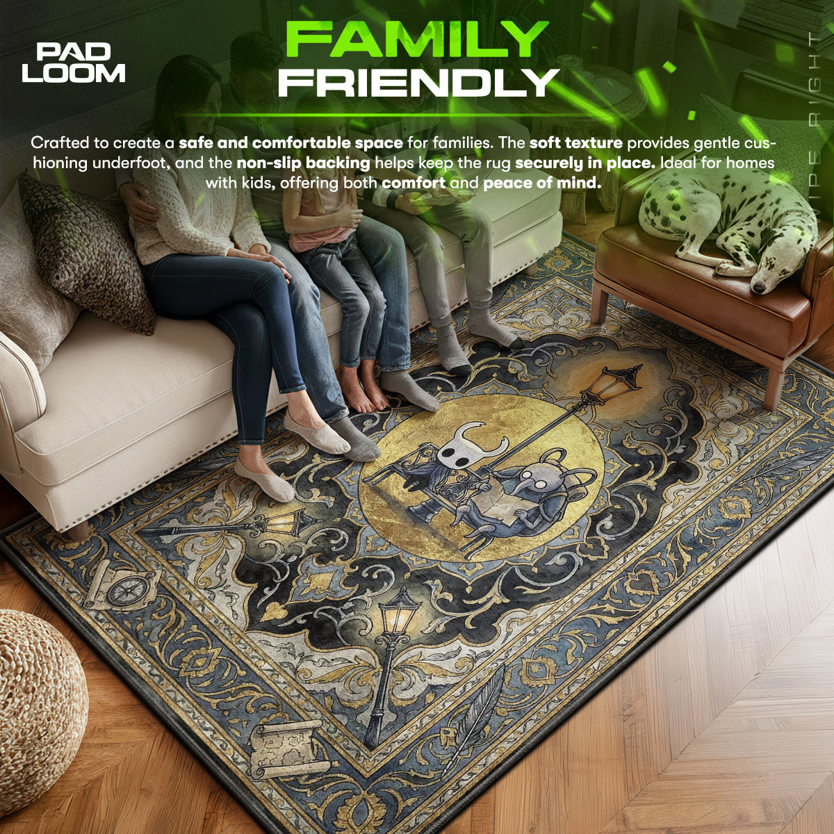 Cornifer Map Bench Rug - Hollow Knight Chair Mat