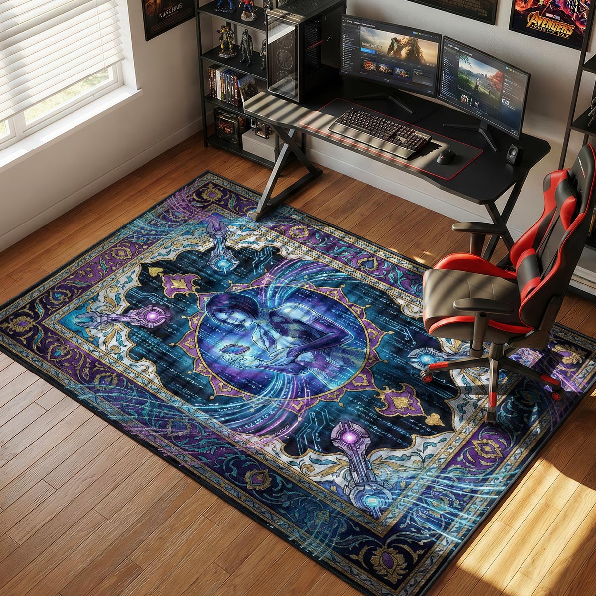 Cortana AI Portrait Rug - Halo Chair Mat