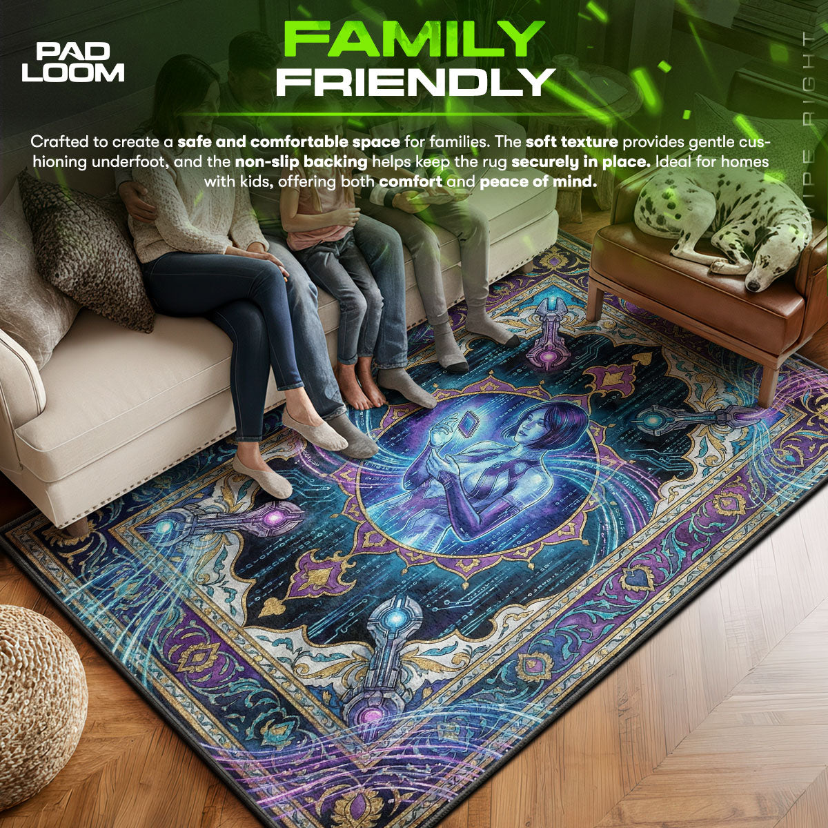 Cortana AI Portrait Rug - Halo Chair Mat