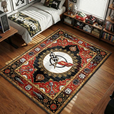 Corvette Route 66 Rug - Muscle Floor Mat