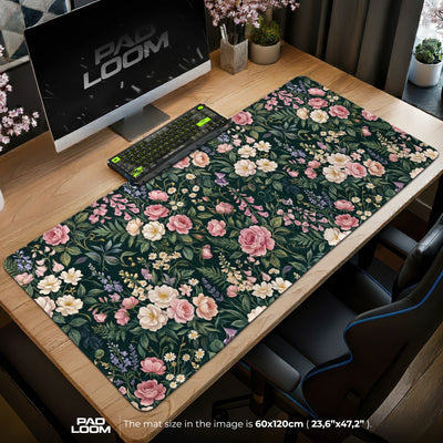 Landhausrosen Mauspad - Florale Schreibtischunterlage