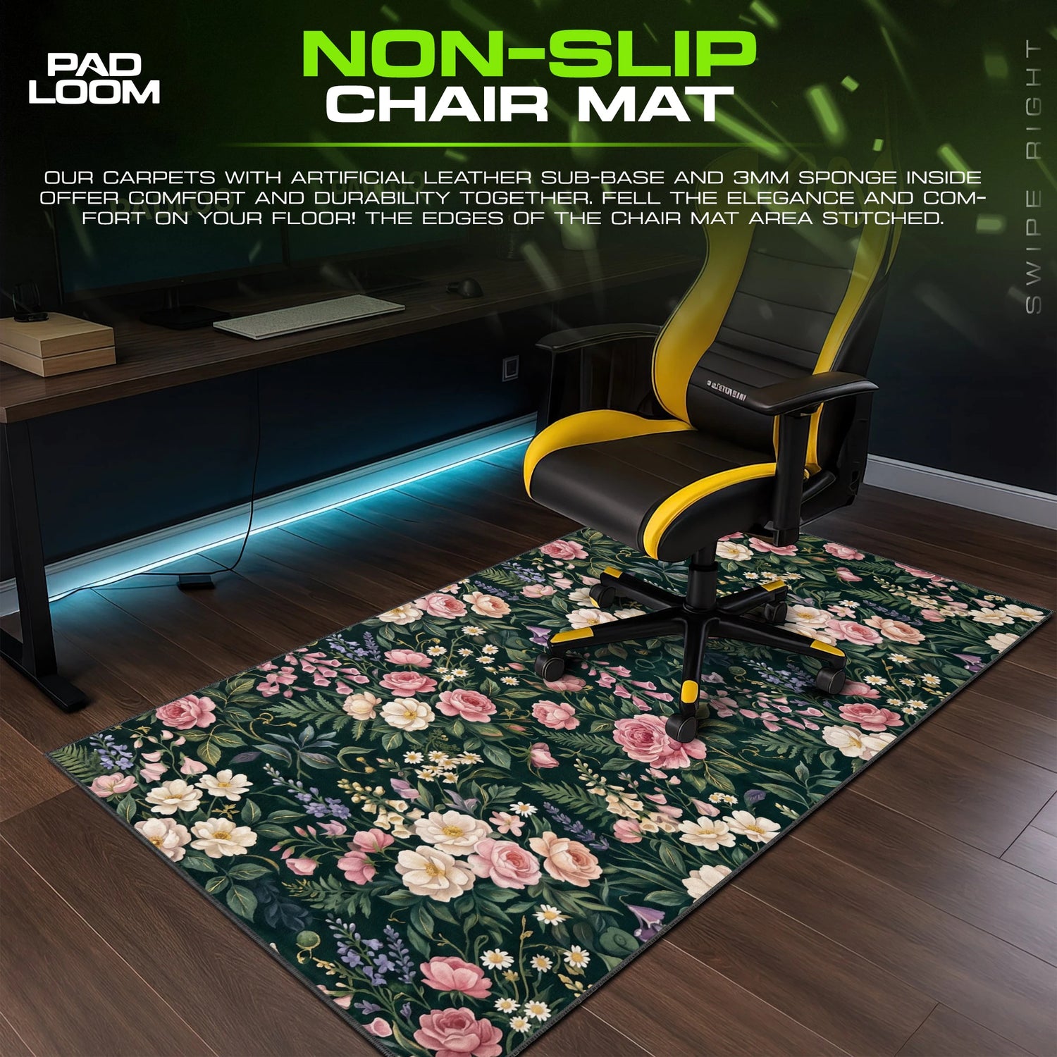 Cottage Roses Mouse Pad - Floral Desk Mat