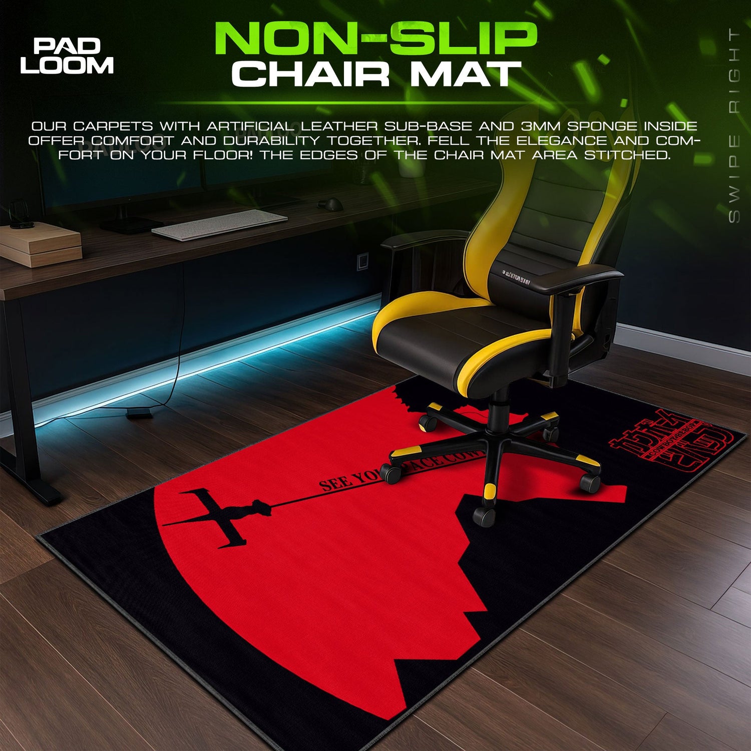 Cowboy Bebop See You Space Cowboy Mouse Pad, Anime Desk Mat Padloom