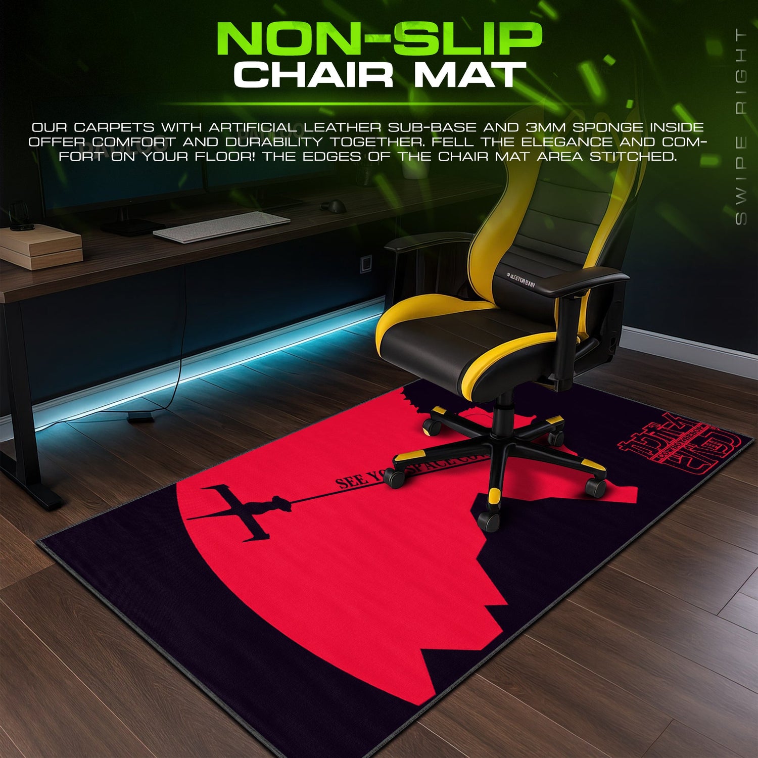 Cowboy Bebop See You Space Cowboy Mouse Pad – Anime Desk Mat Padloom