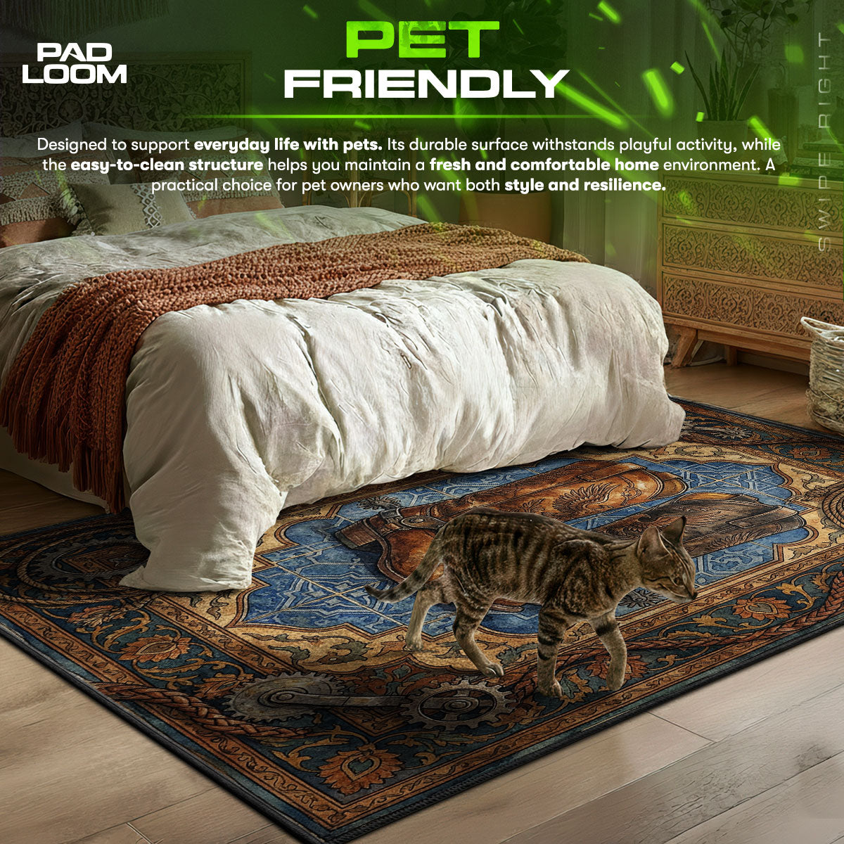 Cowboy Boots themed area rug for home decor fans