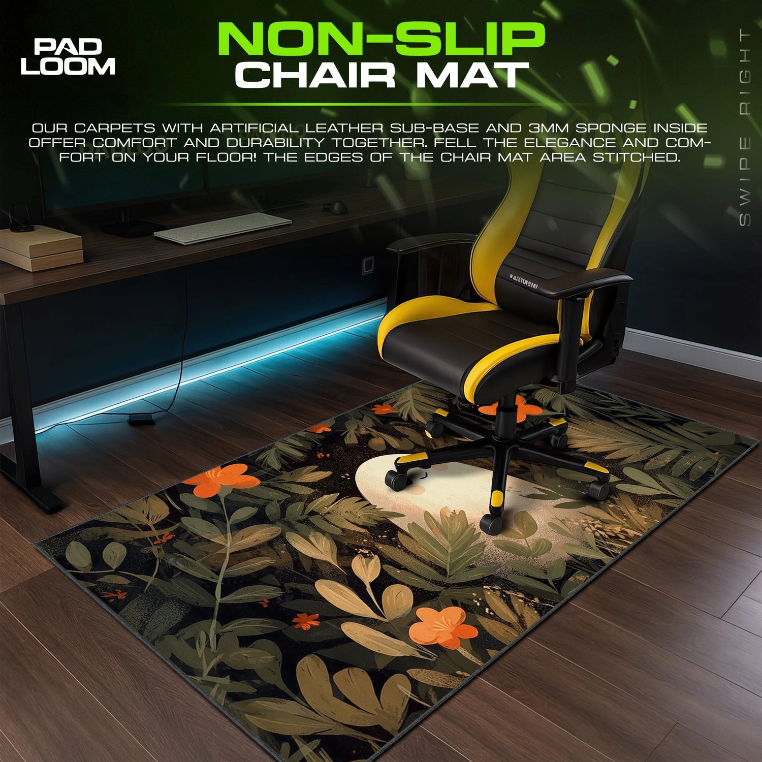 Cozy Ghost Nightbloom Mouse Pad - Kawaii Desk Mat