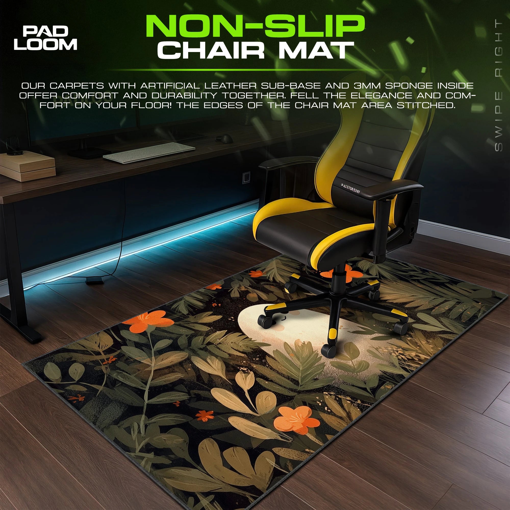 Cozy Ghost Nightbloom Mouse Pad - Kawaii Desk Mat