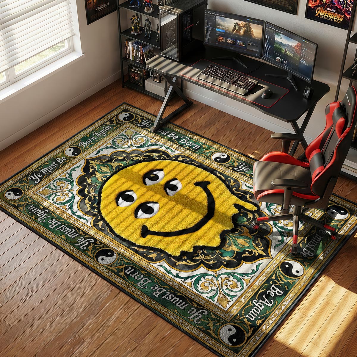 CPFM Born Again Melting Smiley Floor Decor rug — main product view