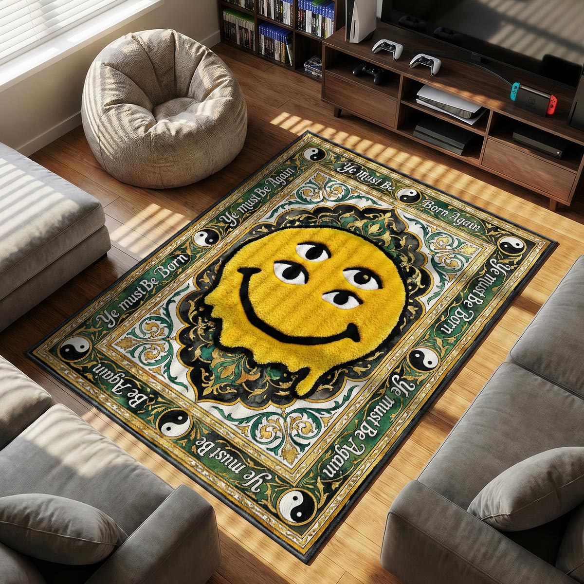 CPFM Born themed area rug for home decor fans