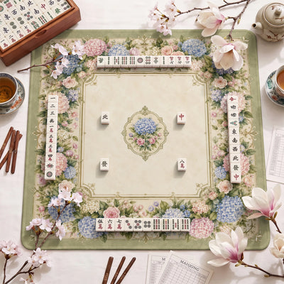 Cream Cottage Floral Mahjong-Matte - Mah-Jongg Matte