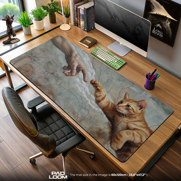 Creation Cat Art Mouse Pad, Renaissance Gaming Desk Mat