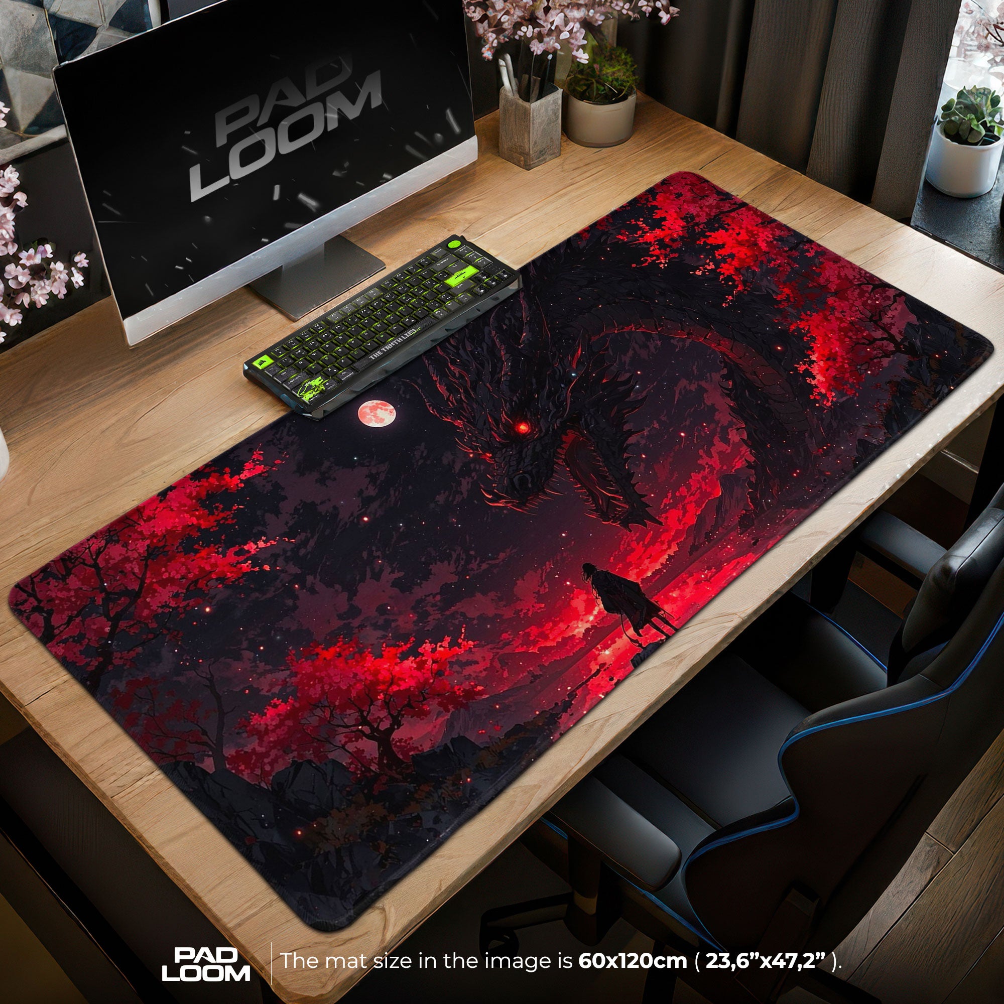 Pokémon Gengar &amp; Haunter Night Sky Mauspad, Gamer Schreibtischmatte