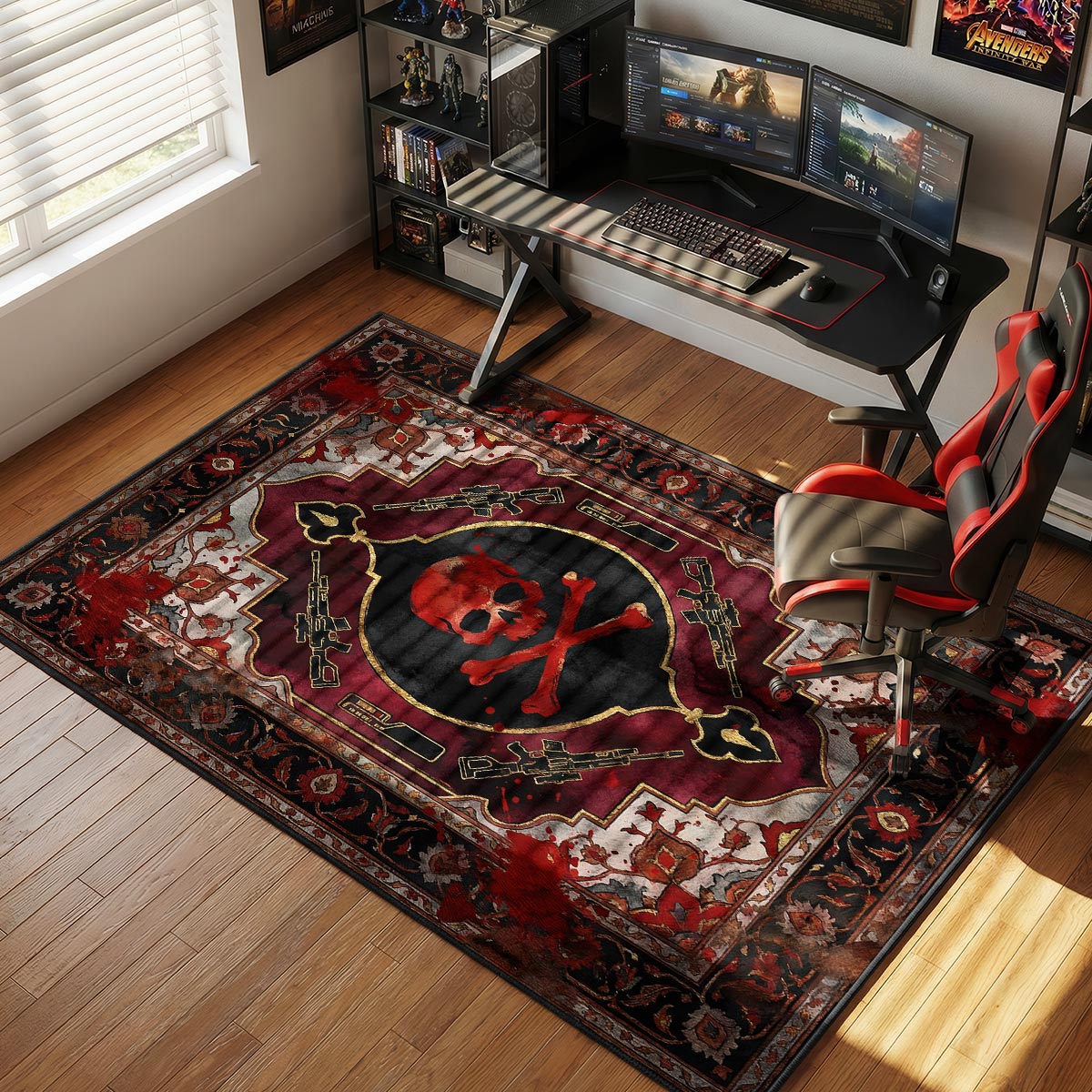 Crimson Fleet Bloodbound Starfield Chair rug — main product view