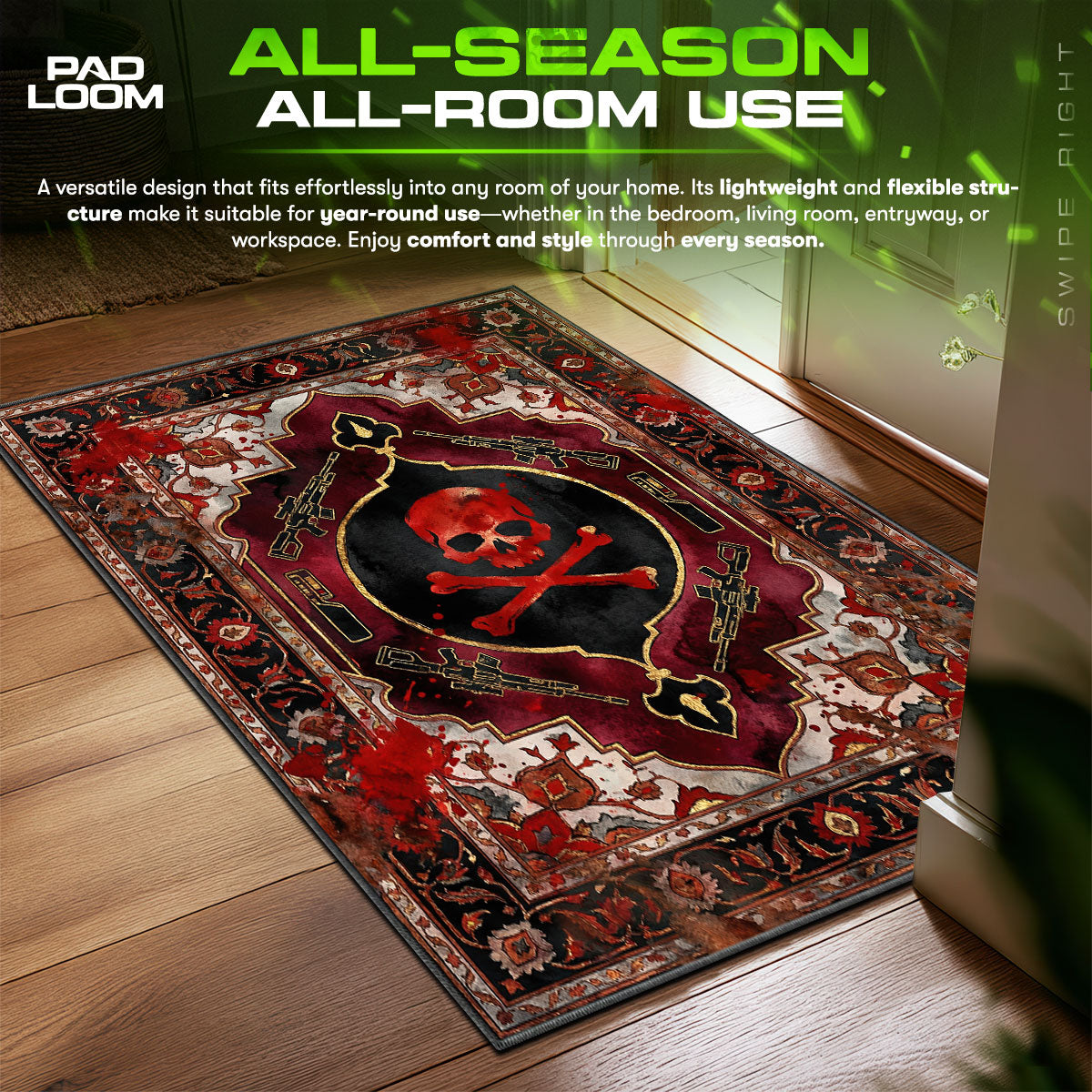 Crimson Fleet Bloodbound Starfield Chair fan rug — premium quality print