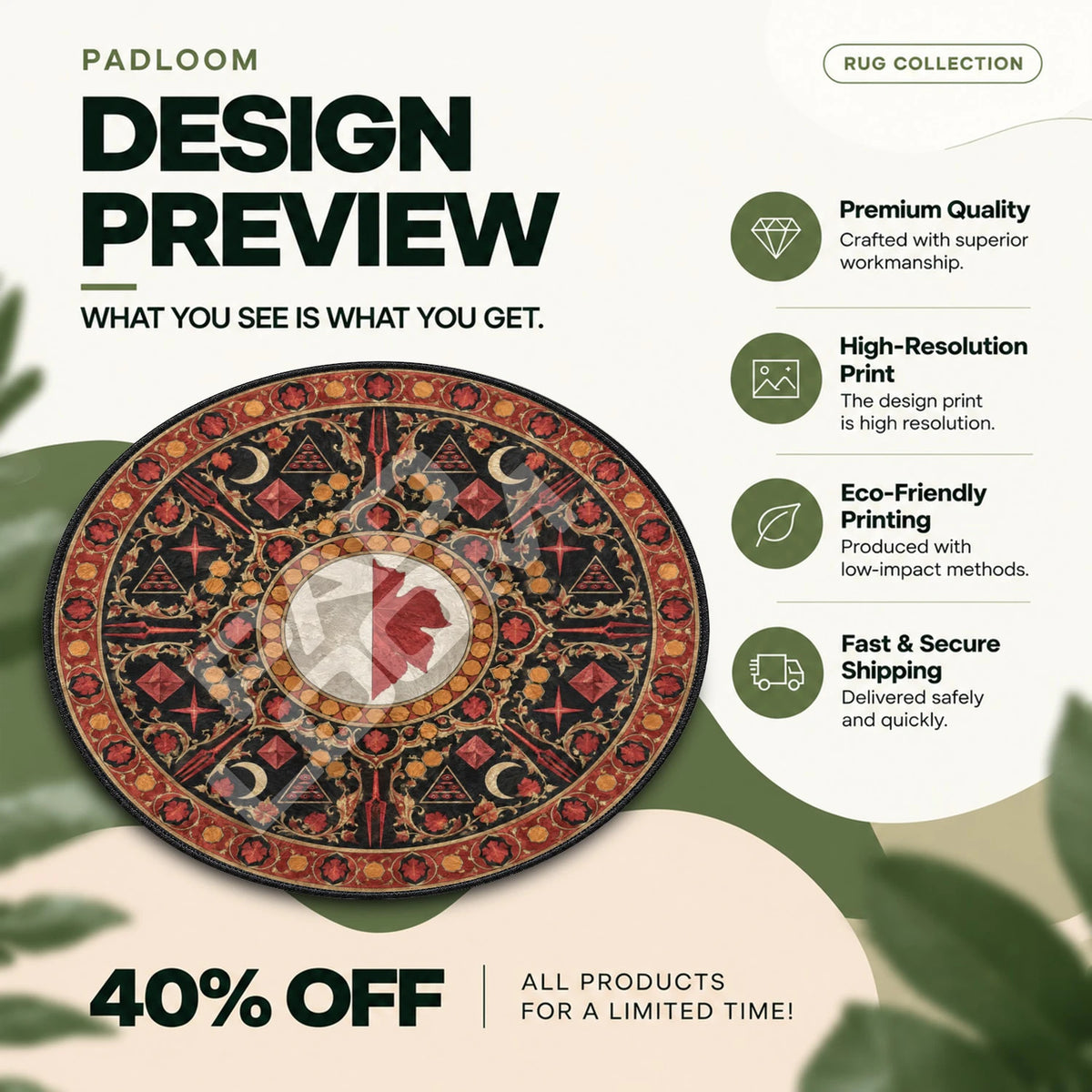 Crimson Lance Evangelion round rug full design preview