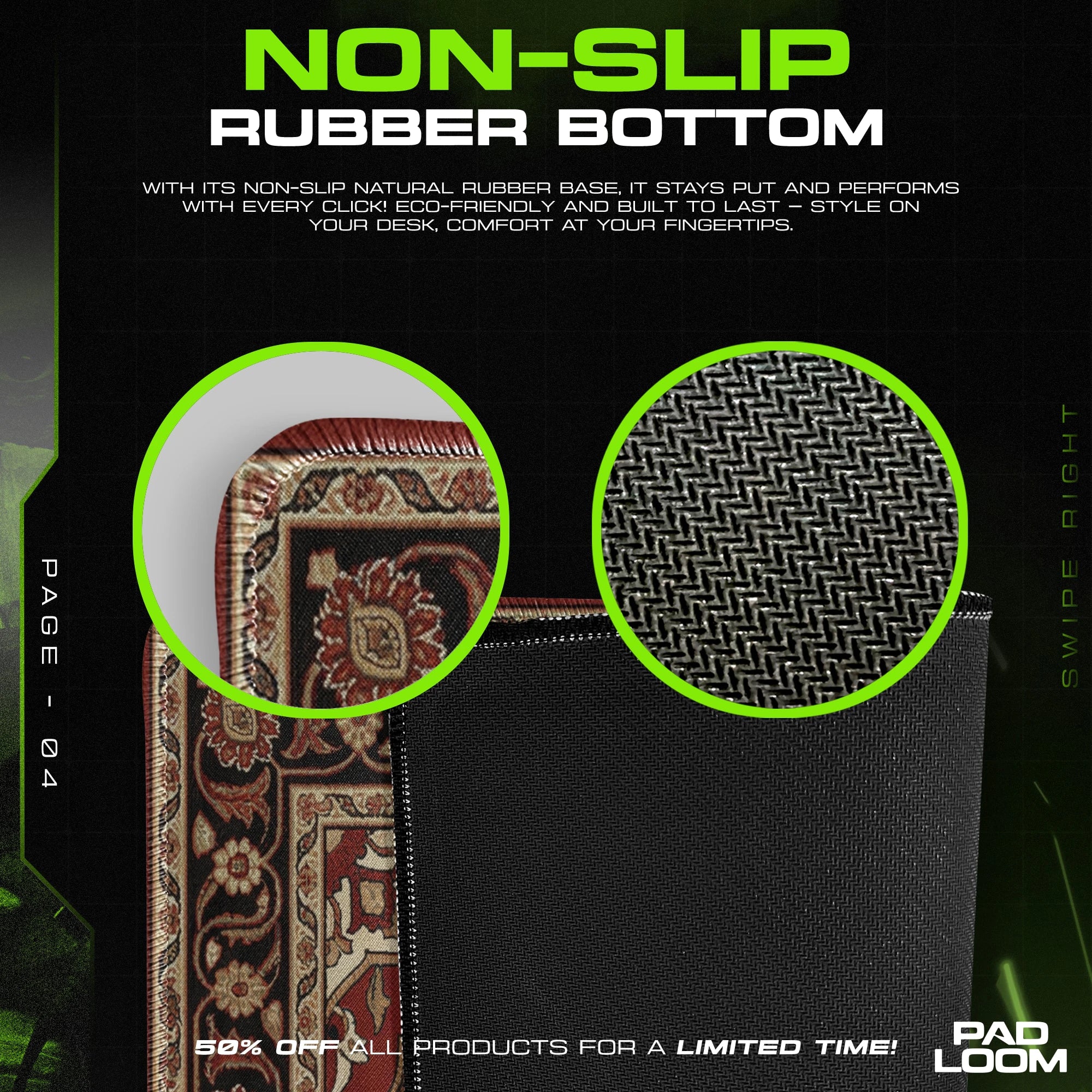 Crimson Medallion Rug Mouse Pad - Persian Desk Mat