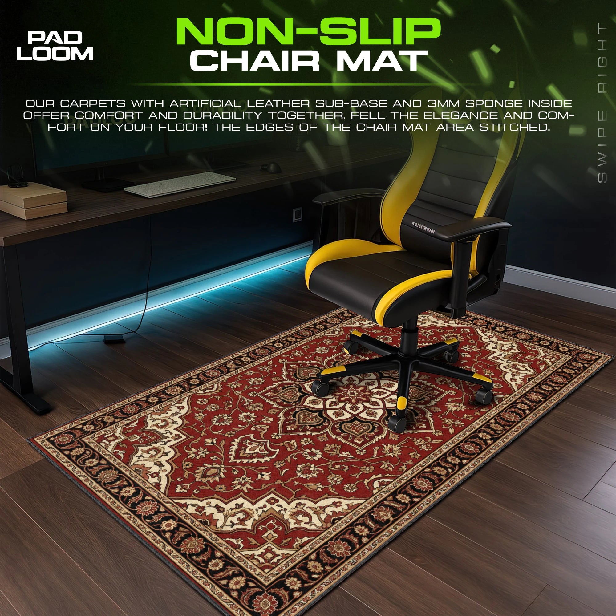 Crimson Medallion Rug Mouse Pad - Persian Desk Mat