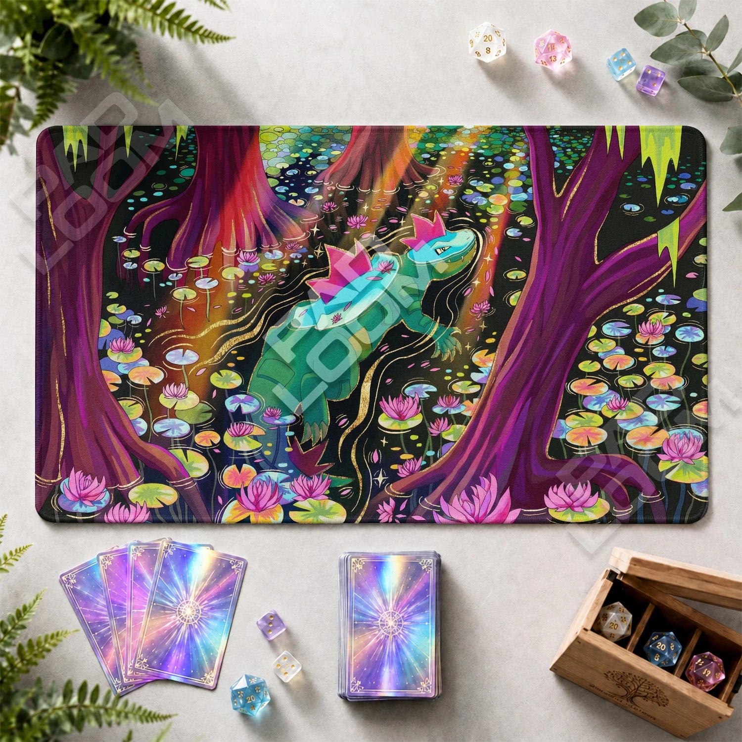Croconaw Lily Playmat - Pokemon TCG Mat