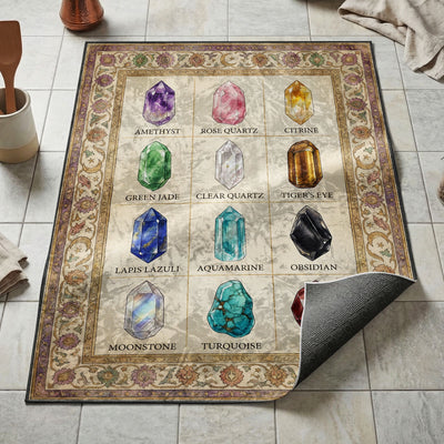 Crystal Collection Rug — Gemstone Kitchen Floor Mat