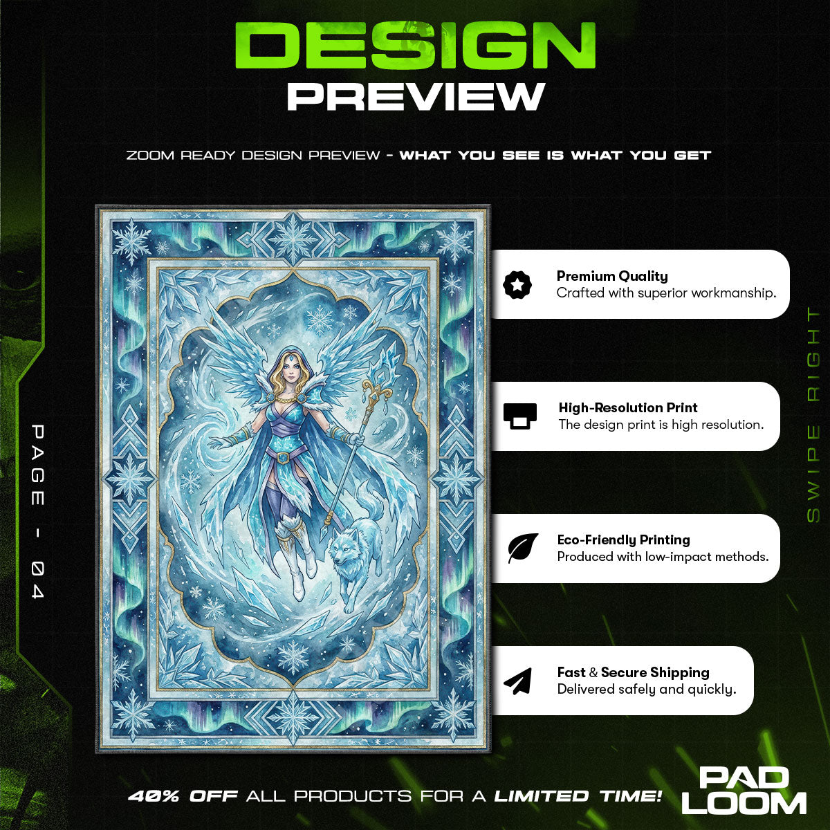 Crystal Maiden Frost Rug - Dota 2 Chair Mat