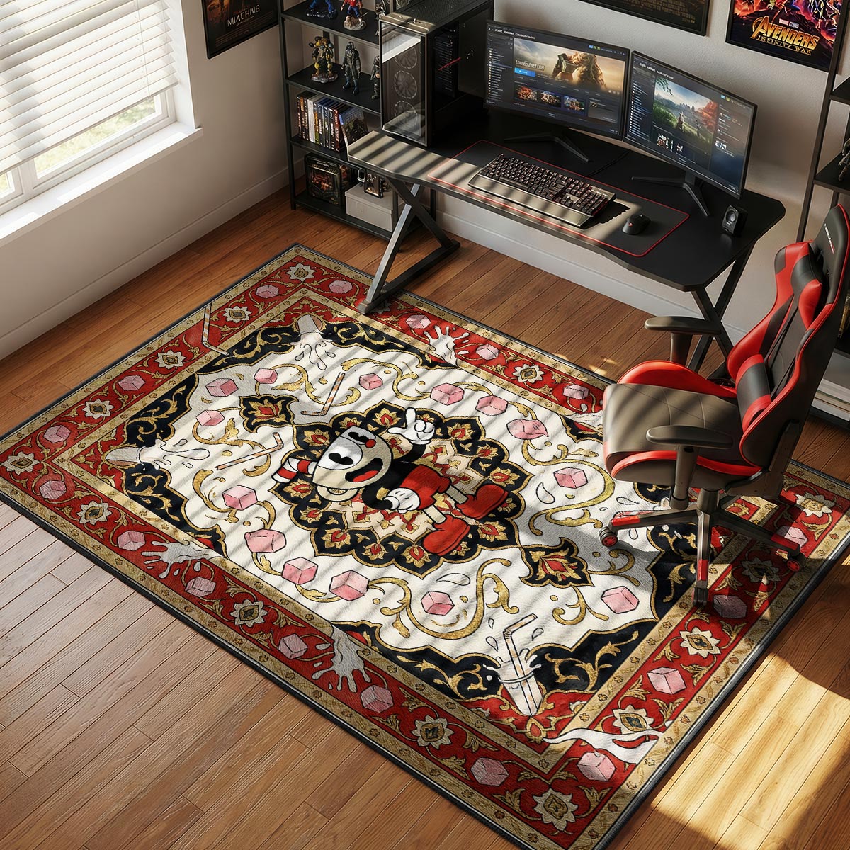 Cuphead Vintage Dice Rug - Cuphead Chair Mat