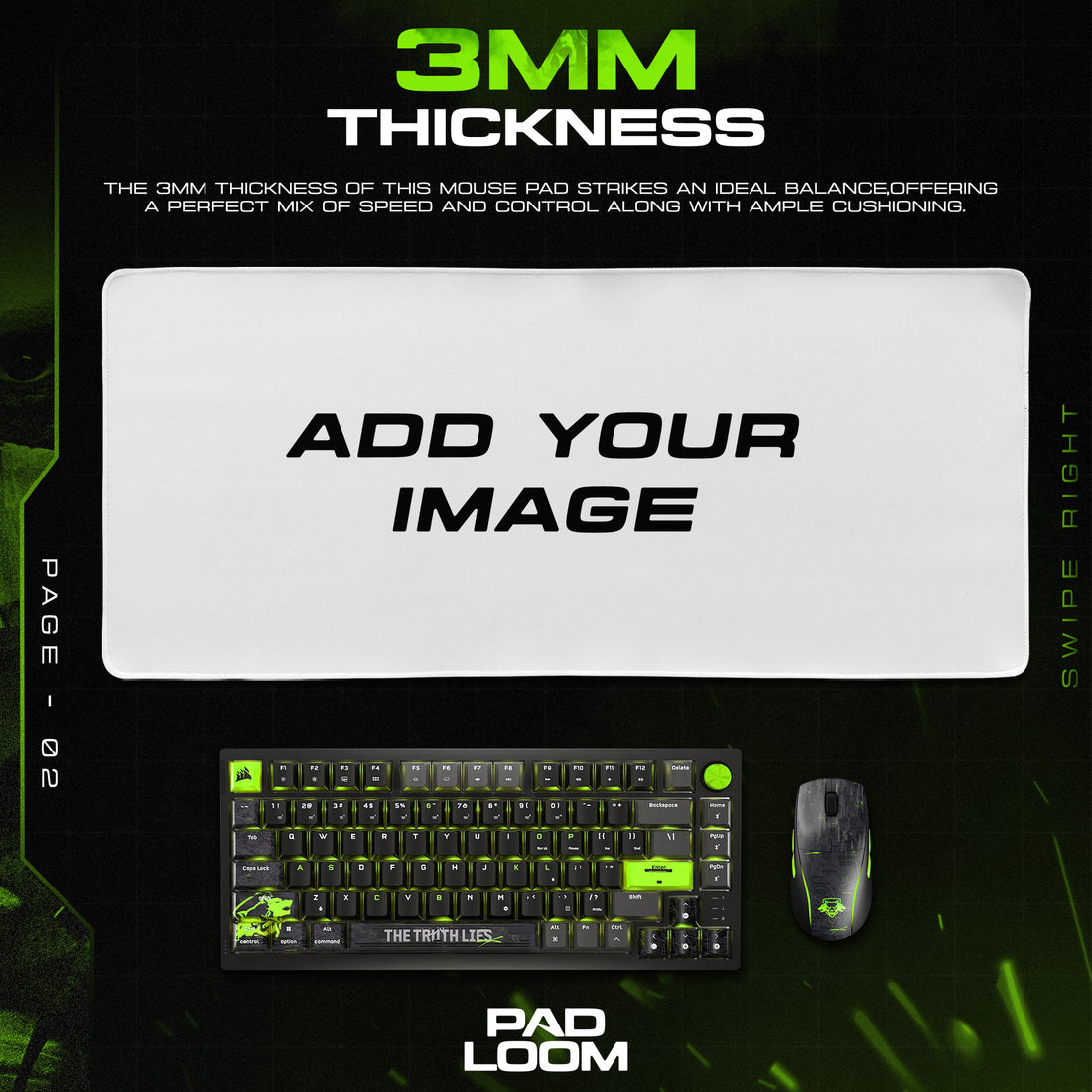 11.8″ × 15.7″ Custom Mouse Pad – Small Gaming & Office Desk Mat