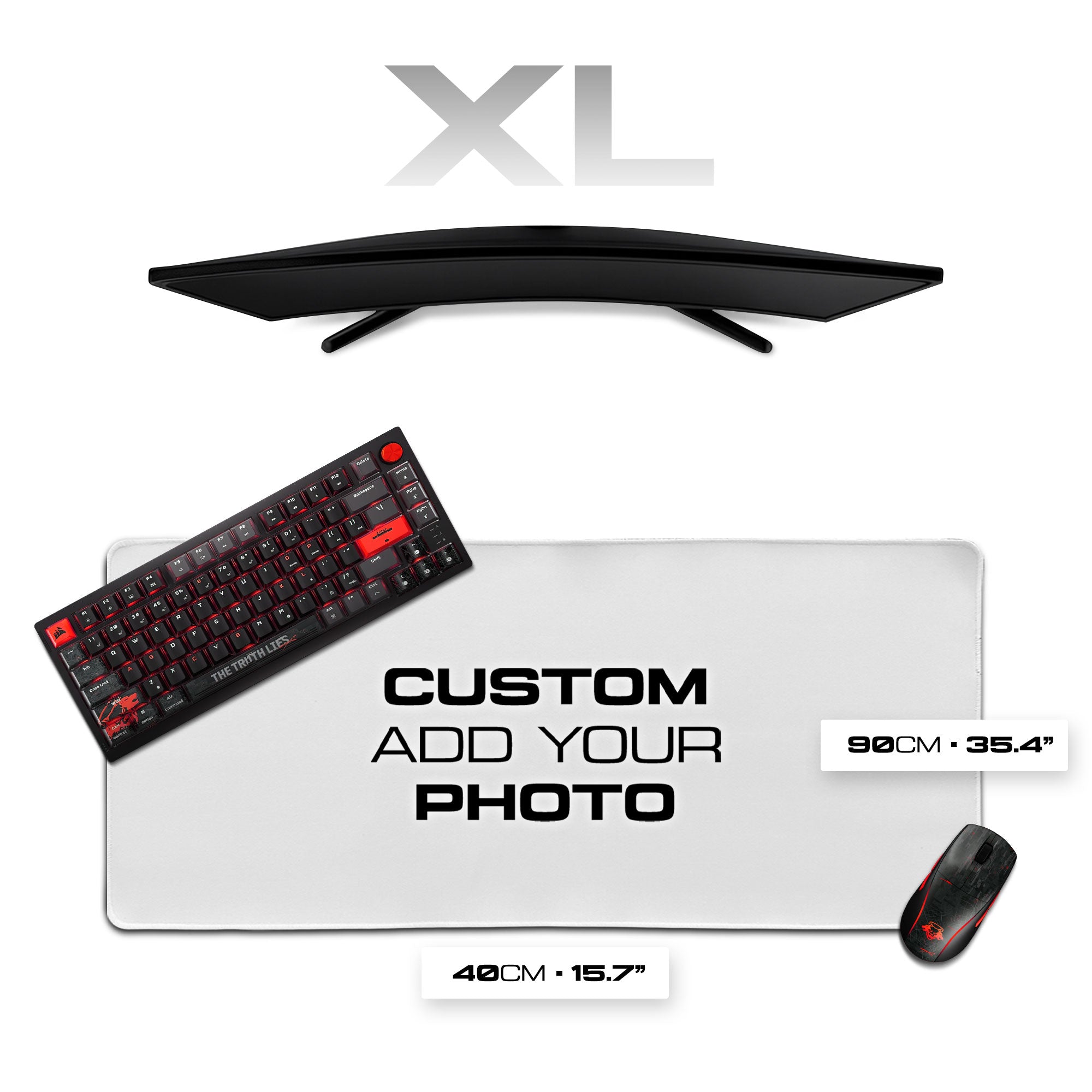 15.7″ × 35.4″ Custom Mouse Pad – XL Extended Gaming Mat