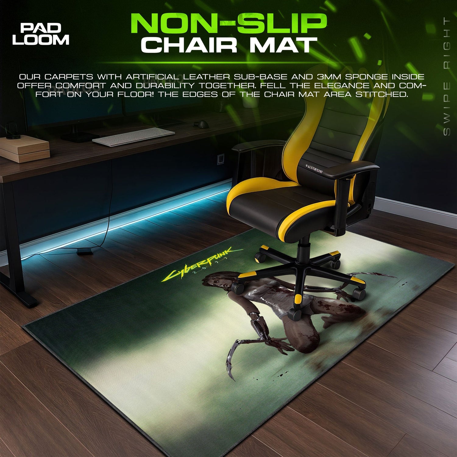 Cyberpunk 2077 Mouse Pad, Mantis Blade Lethal Game Desk Mat Padloom
