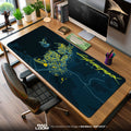 Cyberpunk 2077 Mouse Pad, Night City Map Game Desk Mat Padloom