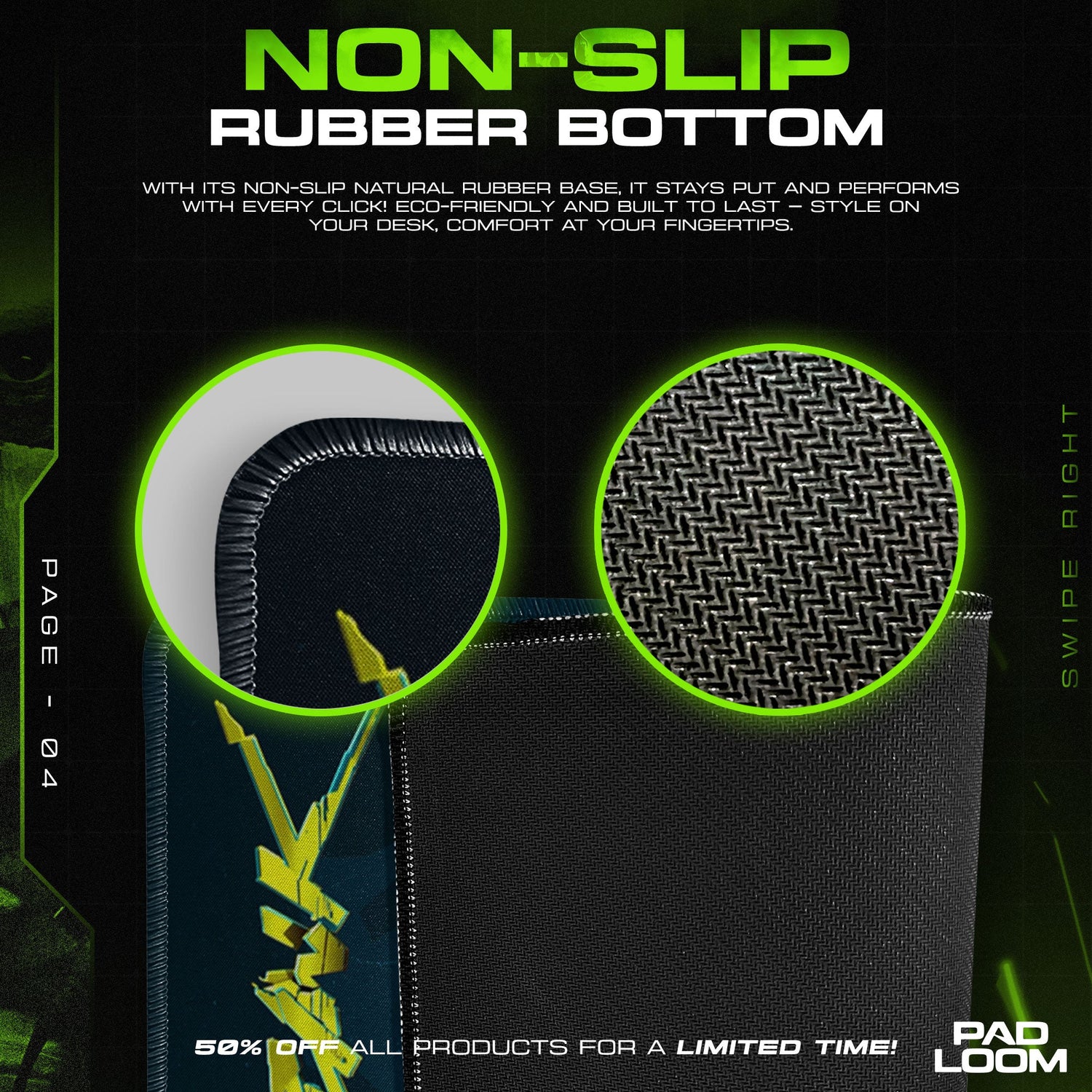 Cyberpunk 2077 Mouse Pad, Night City Map Game Desk Mat Padloom