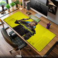 Cyberpunk 2077 Mouse Pad, V Yellow Backdrop Game Desk Mat Padloom