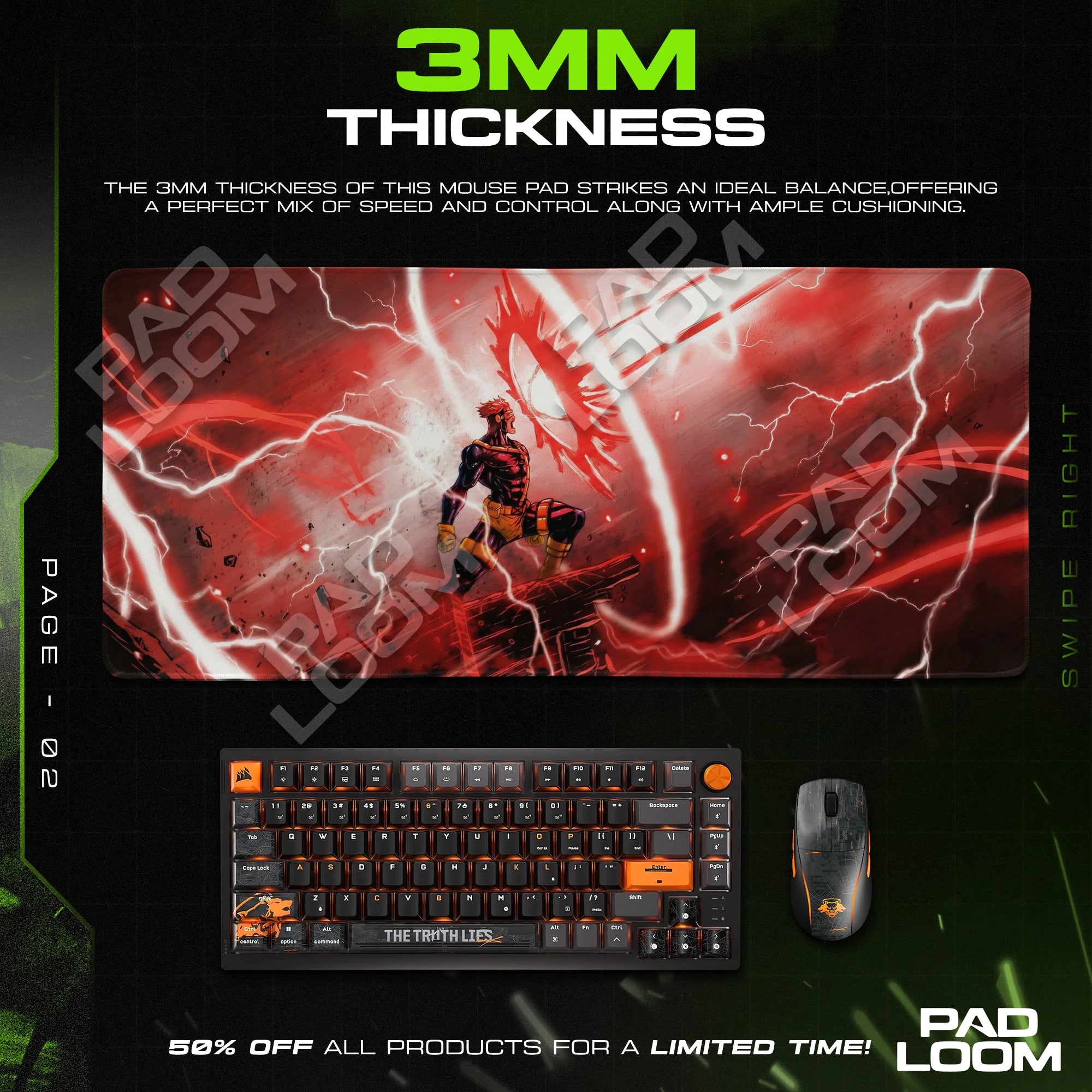 Cyclops Optic Surge Mouse Pad - X-Men Desk Mat