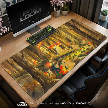 Cyndaquil Ember Forest Mouse Pad - Pokemon Desk Mat