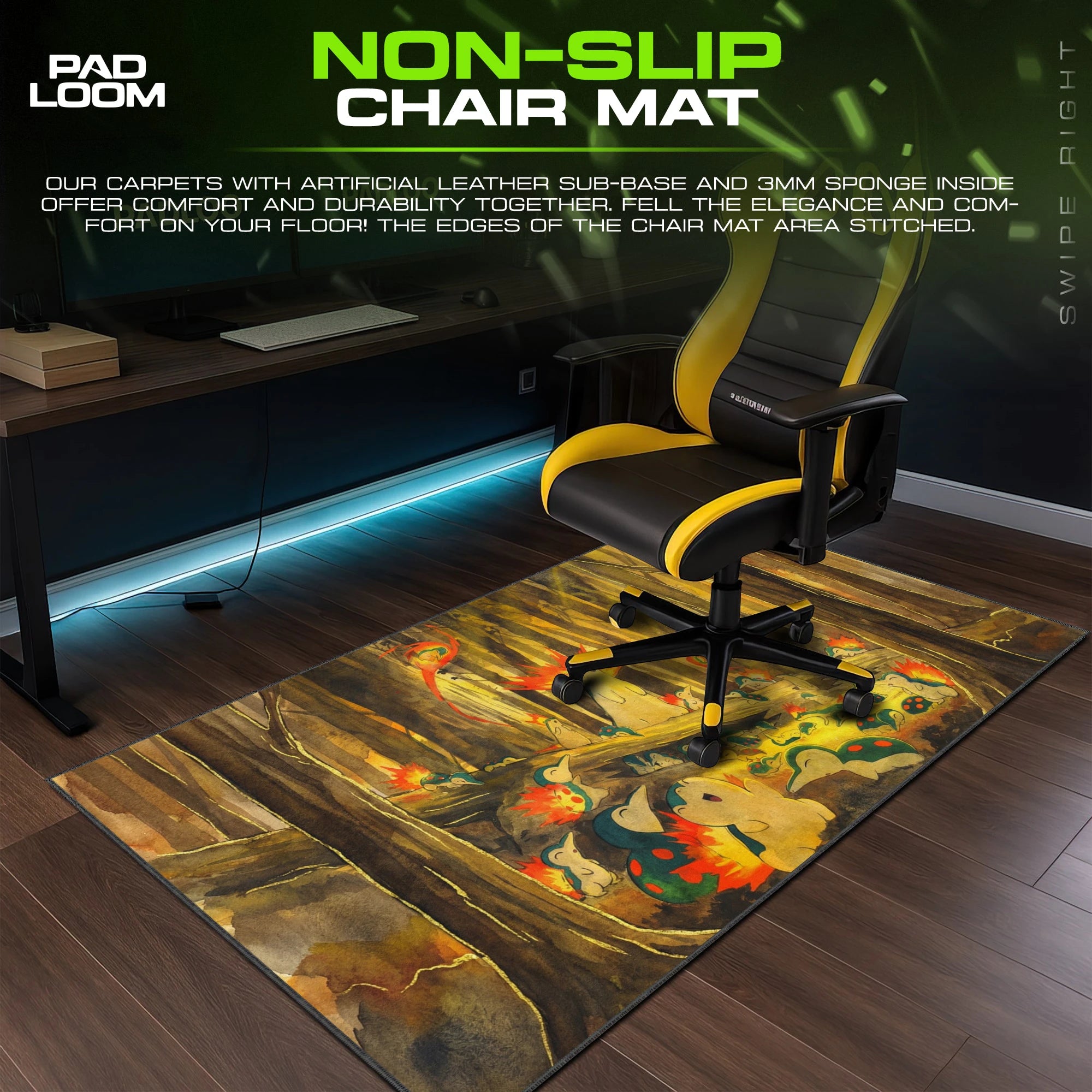 Cyndaquil Ember Forest Mouse Pad - Pokemon Desk Mat
