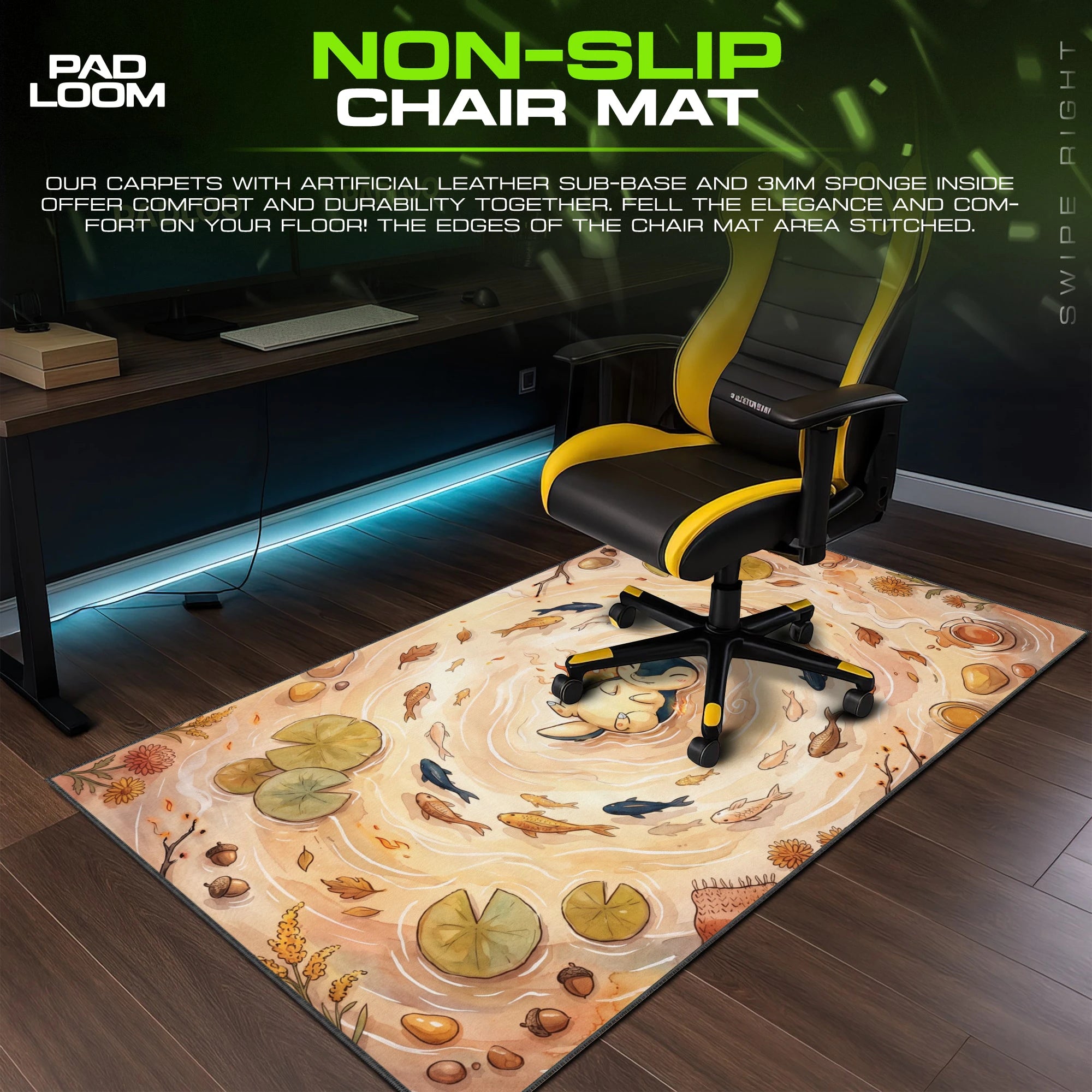 Cyndaquil Ember Pond Mouse Pad - Pokemon Desk Mat