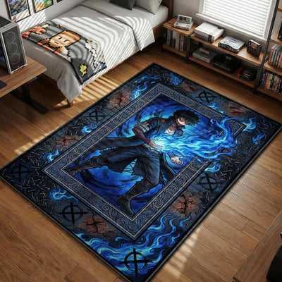 Dabi Blue Flame Rug - My Hero Academia Chair Mat