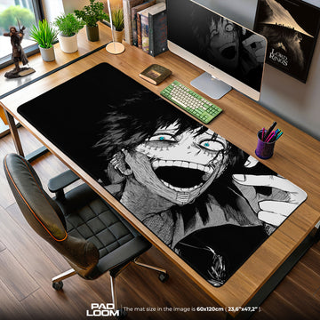 Dabi Sinister Smile Mouse Pad, Anime Gaming Desk Mat