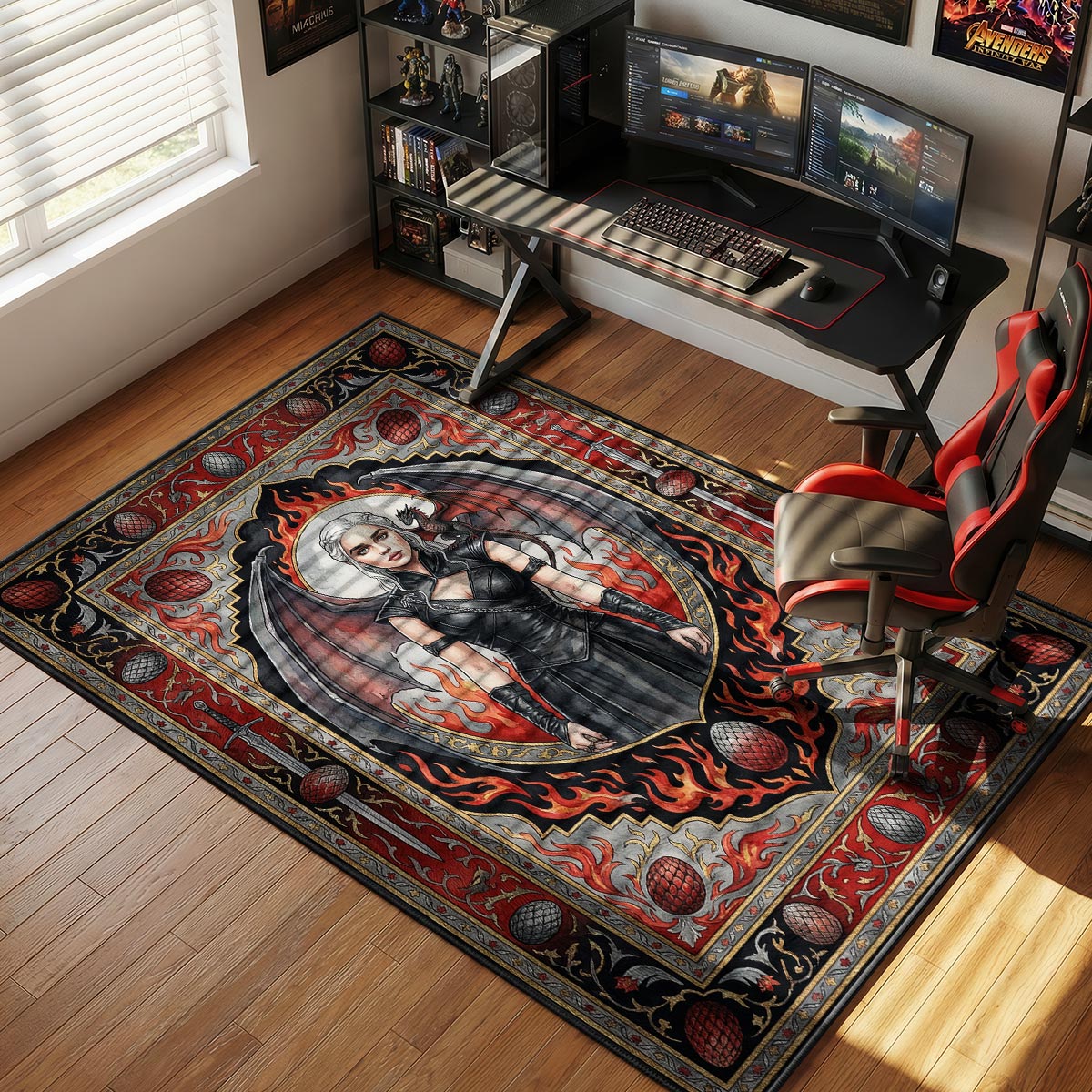 Daenerys Targaryen Fire Game Thrones Room rug — main product view