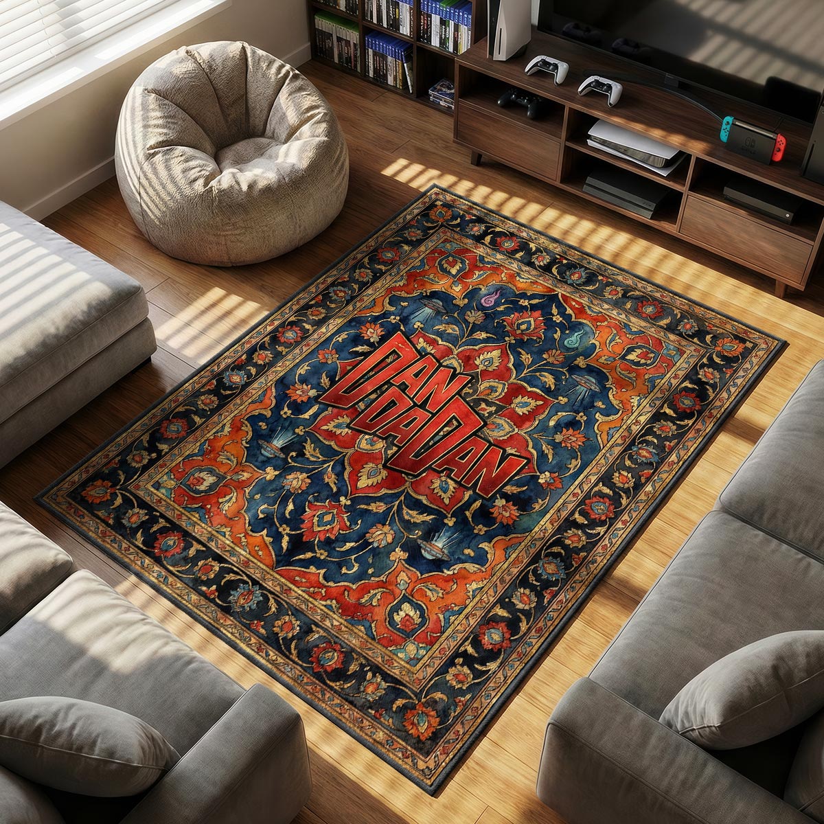Dandadan Logo Rug - Supernatural Anime Chair Mat
