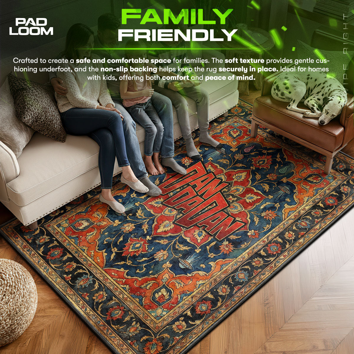 Dandadan Logo Rug - Supernatural Anime Chair Mat