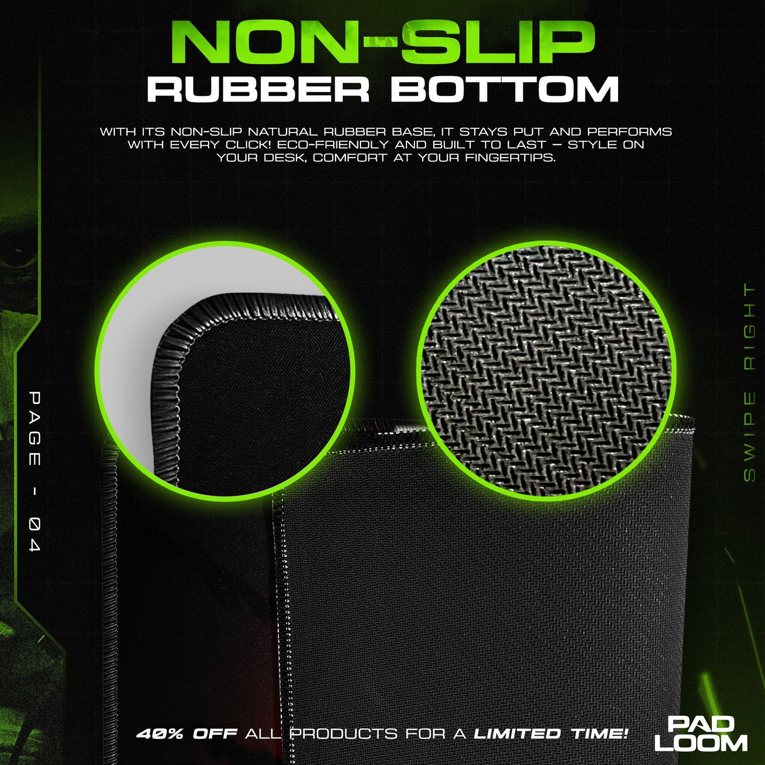 Dandadan Monster Mouse Pad, Manga Art Gaming Desk Mat Padloom